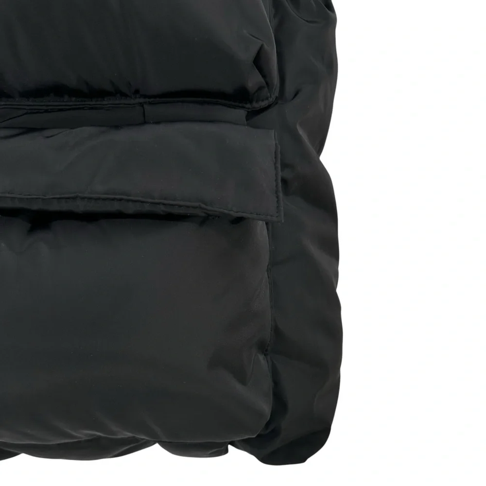 DAGNE DOVER Jemi Cargo Puff Tote - Black Nylon Puffer Tote Bag Laptop Bag